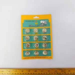 Jean Buttons Carded 12 Per Pack Silver