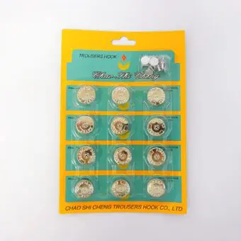 Jean Buttons Carded 12 Per Pack Silver