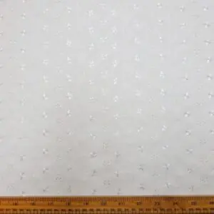Broderie Anglais Fabric Polyester Cotton Vogue Design White
