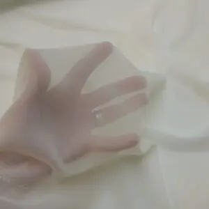 Plain Polyester Chiffon Fabric Ivory