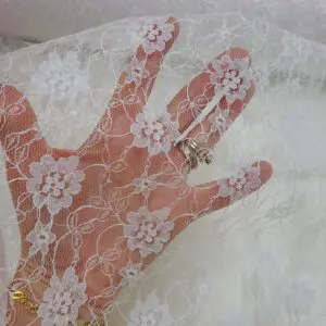 Lace Fabric Moulin Rouge White