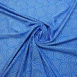 Lycra Patterned Fabric Blue Dorset Rock