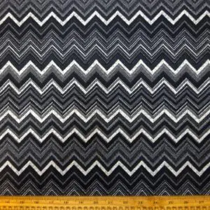 Lycra Patterned Fabric Grey Chevrons