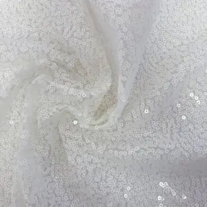 Sequin Blitz Fabric white