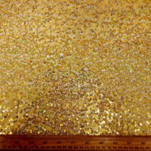 Sequin Fabric Blitz Hologram Evening Wear Gold Hologram