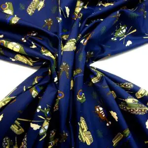 Cotton Fabric Tank Command Print navy