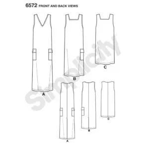 New Look Sewing Pattern 6572 - Front & Back