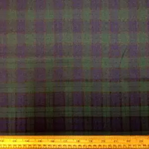 Polyester Scottish Tartan Suiting Fabric Black Watch