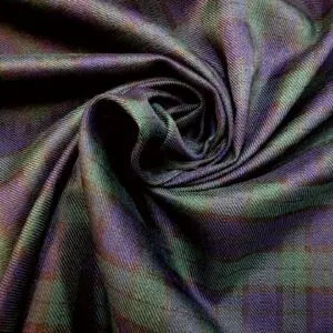 Polyester Scottish Tartan Suiting Fabric Black Watch