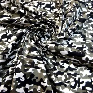 Cotton Fabric Skinny Camouflage urban grey