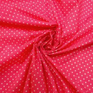 Polyester Cotton Fabric Zot Spot Cerise
