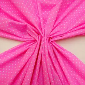 Polyester Cotton Fabric Zot Spot bright pink