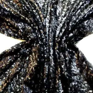 Sequin Blitz Fabric Matt Black