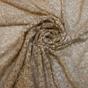Sequin Blitz Fabric Matt Champagne Gold