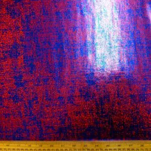 Lycra Hologram Fabric Tweed Foiling Spandex Navy Red