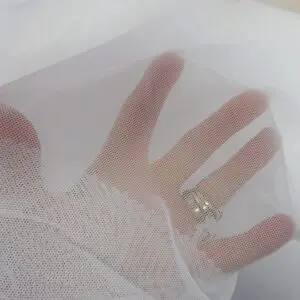 Stretch Body Netting Mesh Fabric White