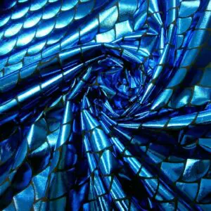 Lycra Spandex Fabric Foiled Scaled Shells