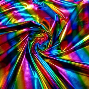 Lycra Spandex Fabric Super Foiled Rainbow 175gsm