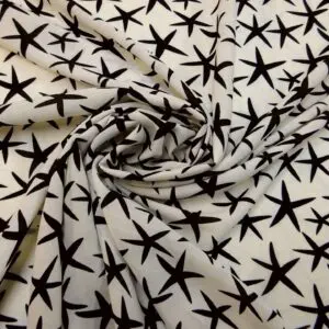 Shammy Thin Faux Linen Fabric Shell Star White