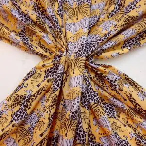 Polyester Cotton Fabric Jimmy Giraffe peach