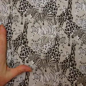 Polyester Cotton Fabric Jimmy Giraffe grey