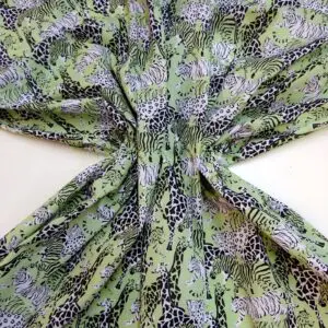 Polyester Cotton Fabric Jimmy Giraffe mint