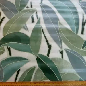 PVC Tabling Fabric Fallen Leaves Green
