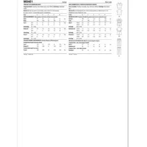 McCall's Sewing Pattern M8461