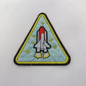 Sew On Motif Space Rocket Triangle