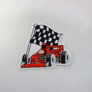 Sew On Motif Racing Car Red