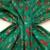 Christmas Polyester Cotton Fabric Christmas Forest Party green
