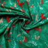 Christmas Polyester Cotton Fabric Christmas Forest Party green