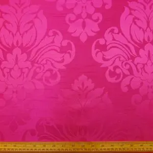 Curtain Fabric Satin Finish Georgian Fleur De Lys