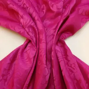 Curtain Fabric Satin Finish Georgian Fleur De Lys