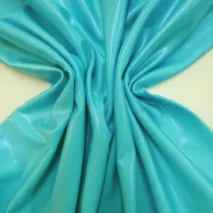 Lycra Fabric Pearlized Wet Look aqua