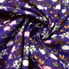 Polyester Cotton Fabric Farmyard purple