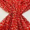 Polyester Cotton Fabric Oops A Poppy Red/Cream