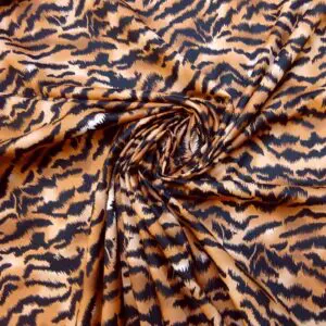 Cotton Fabric Tiger Print brown