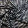 Jersey Fabric Houston Checks Black White