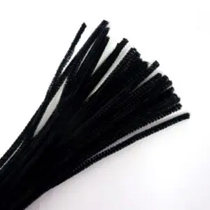 Pipe Cleaners 30cm Plain Chenille black
