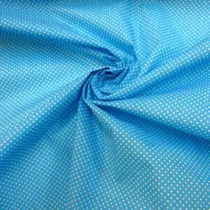 Polyester Cotton Fabric Pinny Spot turquoise