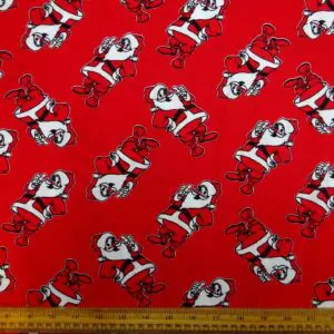 T-Shirting Jersey Fabric Christmas Santa Red