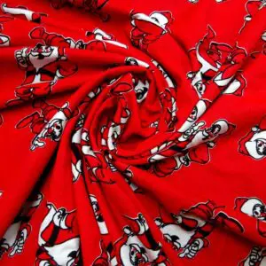 T-Shirting Fabric Christmas Santa Red