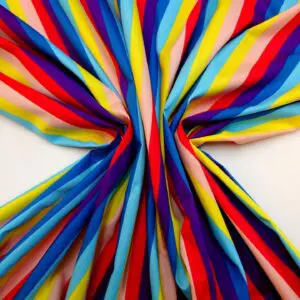 Cotton Fabric Stripe Seaside teal