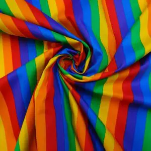 Cotton Fabric Stripe Seaside bold rainbow