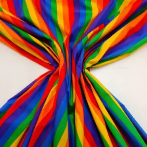 Cotton Fabric Stripe Seaside bold rainbow