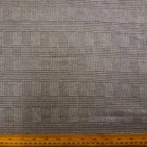 Jersey Fabric Prince O Wales Black White