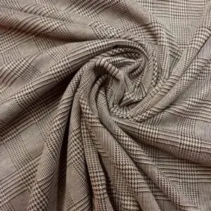 Jersey Fabric Prince O Wales Black White