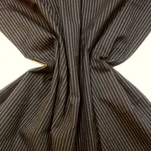 Suiting Fabric Pin Stripe Collection Black Gold