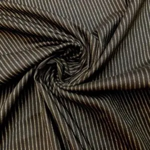 Suiting Fabric Pin Stripe Collection Black Gold